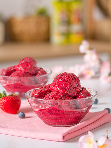 Gelado de frutos silvestres
