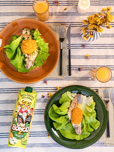 Dourada com puré de legumes