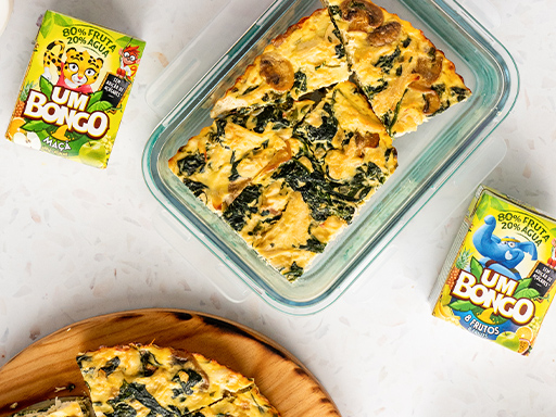 Quiche de frango e cogumelos