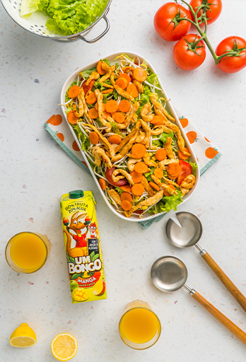 Salada de frango com abacate