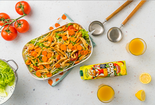 Salada de frango com abacate